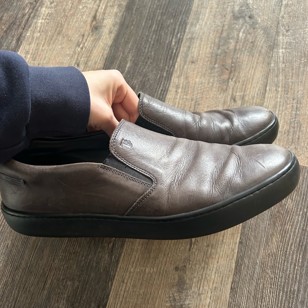 Men's Grey Tod’s Leather Loafer / Slip-On Shoes